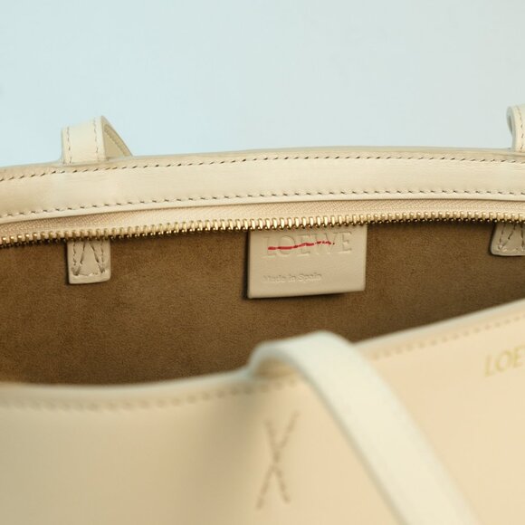 Loewe Puzzle Fold Cropped Tote Shoulder Bag, Ivory - Picture 9 of 16